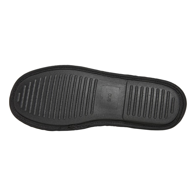 NICCE Mens Daniel Padded Slippers Black