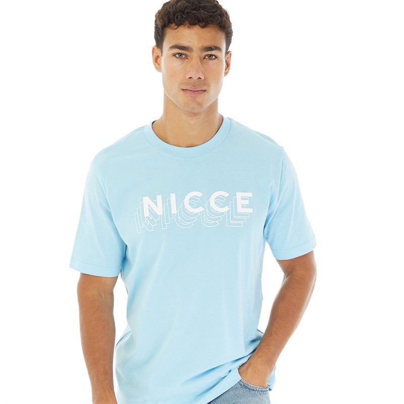 NICCE T-shirt Mykal Bleu ciel homme