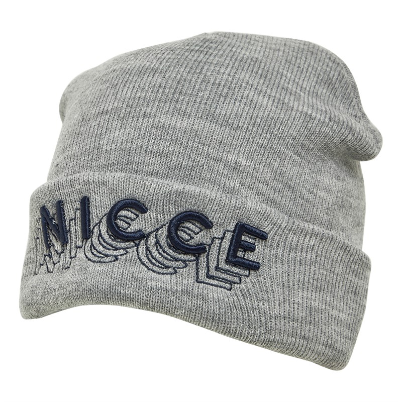 NICCE Mens Harpur Beanie Grey Marl