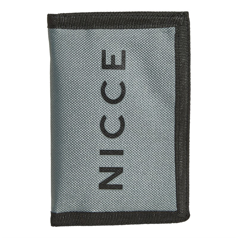 NICCE Mens Alriz Canvas Wallet Dark Grey/Black