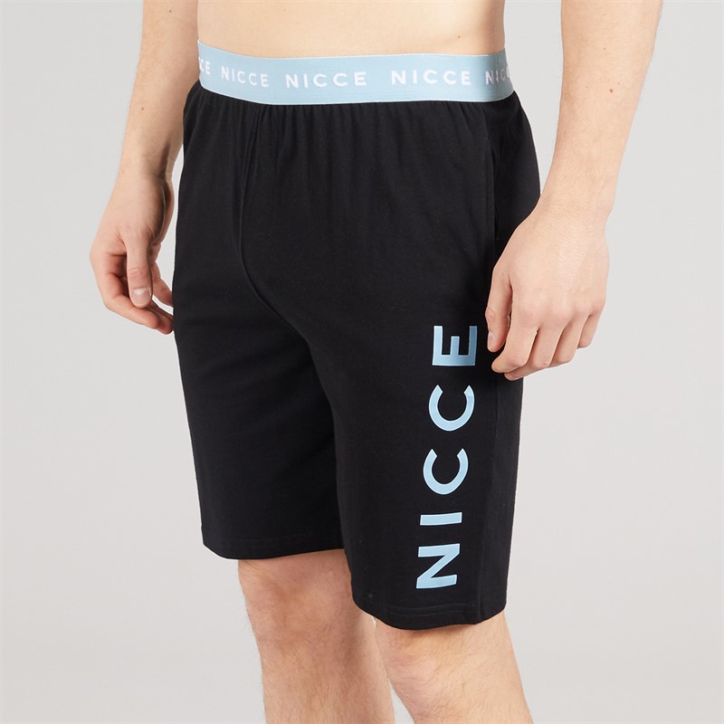 NICCE Mens Aberdeen T-Shirt And Shorts Lounge Co-Ord Black