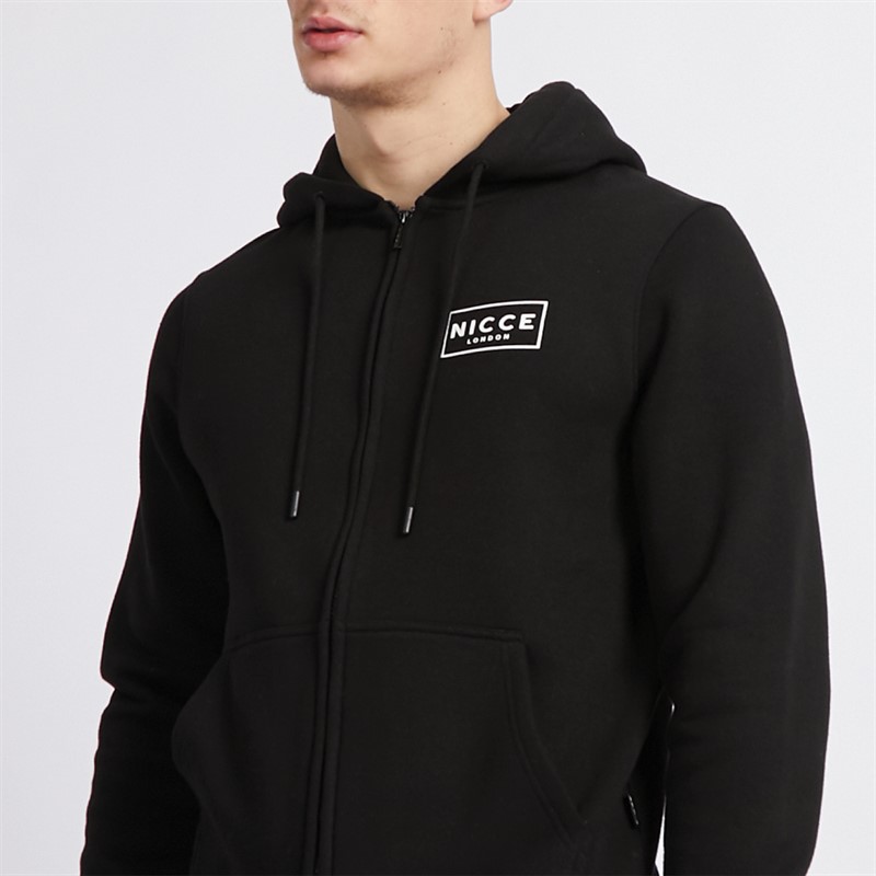 NICCE Mens Hontell Zip Through Hoodie Black