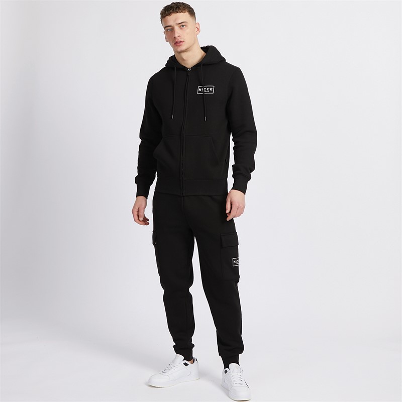 NICCE Mens Hontell Zip Through Hoodie Black