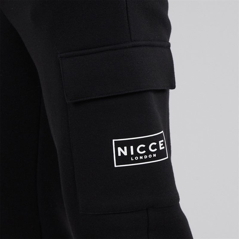 NICCE Mens Calbo Cargo Joggers Black