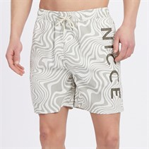 NICCE Mens Kedro AOP Swim Shorts Sage/Ivory