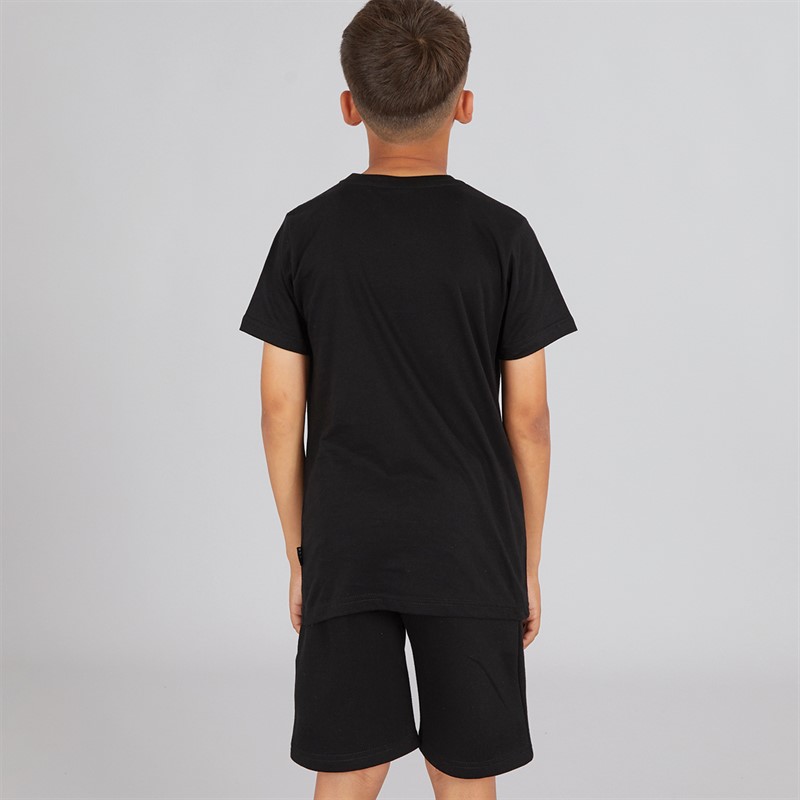 NICCE Boys Trosta T-Shirt And Shorts Co-Ord Black
