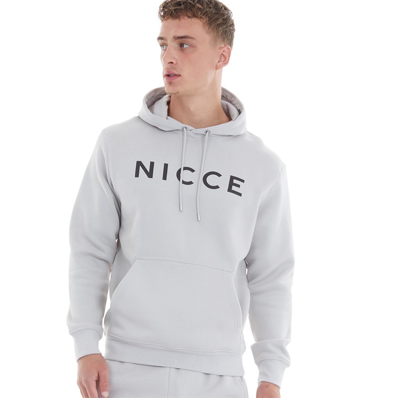 NICCE Mens Original Logo Hoodie Stone Grey