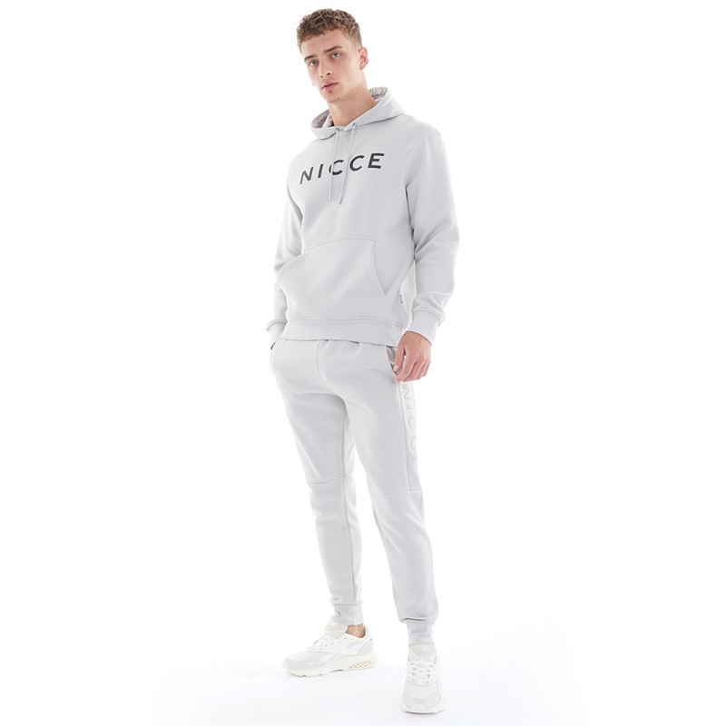 NICCE Mens Original Logo Hoodie Stone Grey