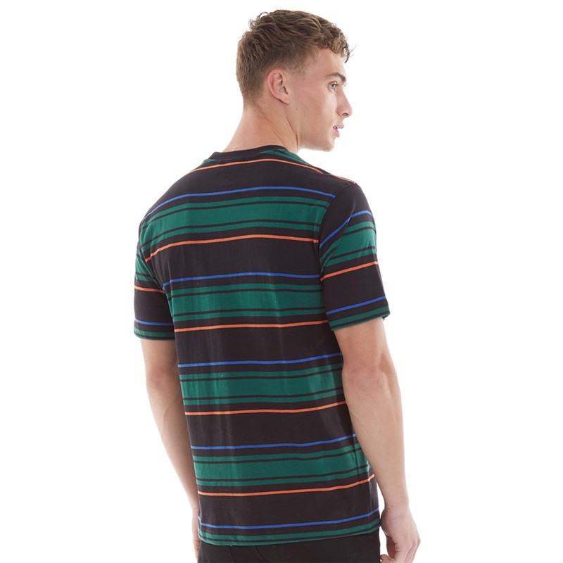 NICCE Mens Ferndale Stripe T-Shirt Ivy Green/Black