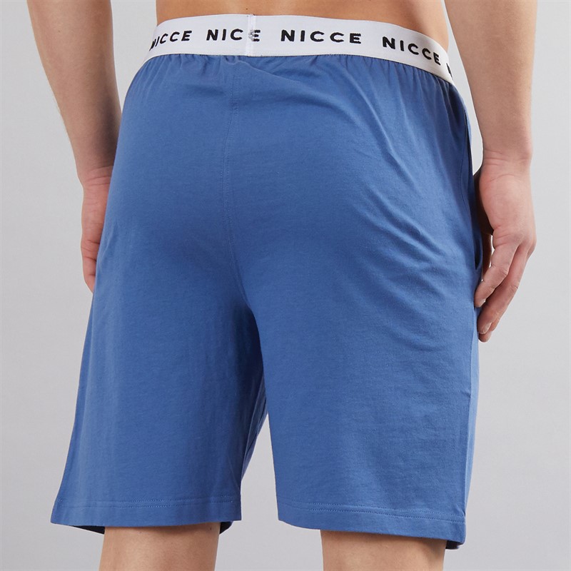 NICCE Mens Danderyd Jersey Lounge Shorts Element Blue