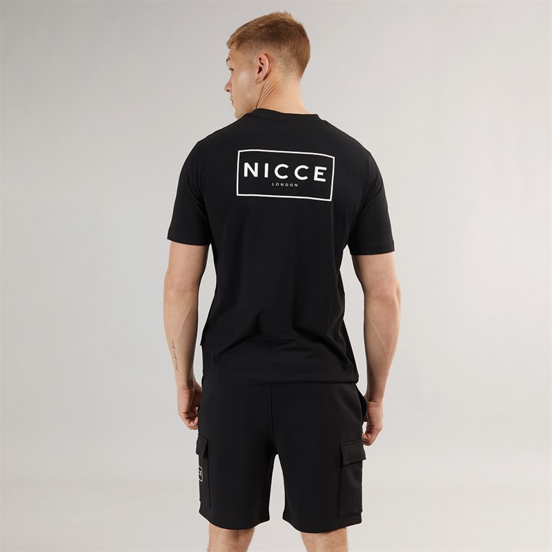NICCE Mens Tradfri T-Shirt And Shorts Co-Ord Black