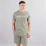 NICCE Mens Vitter T-Shirt And Shorts Co-Ord Sage