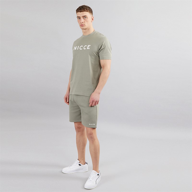 NICCE Mens Vitter T-Shirt And Shorts Co-Ord Sage