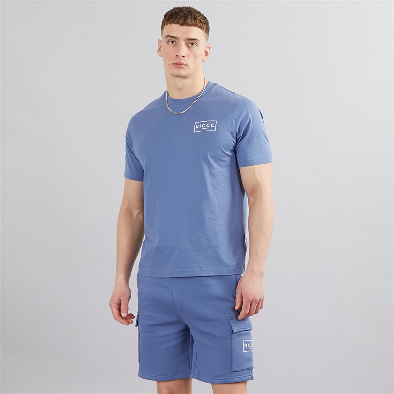 NICCE Mens Tradfri T-Shirt And Shorts Co-Ord Element Blue