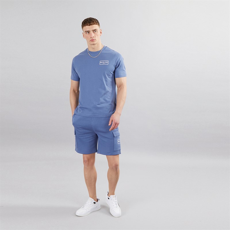 NICCE Mens Tradfri T-Shirt And Shorts Co-Ord Element Blue