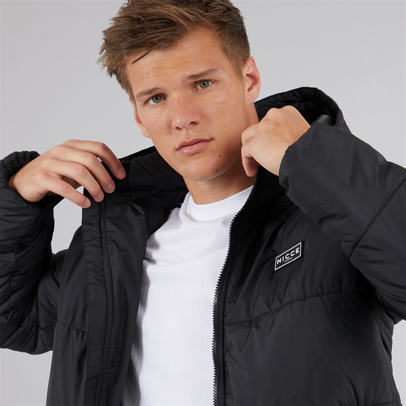 NICCE Mens Narmer Puffer Jacket Black