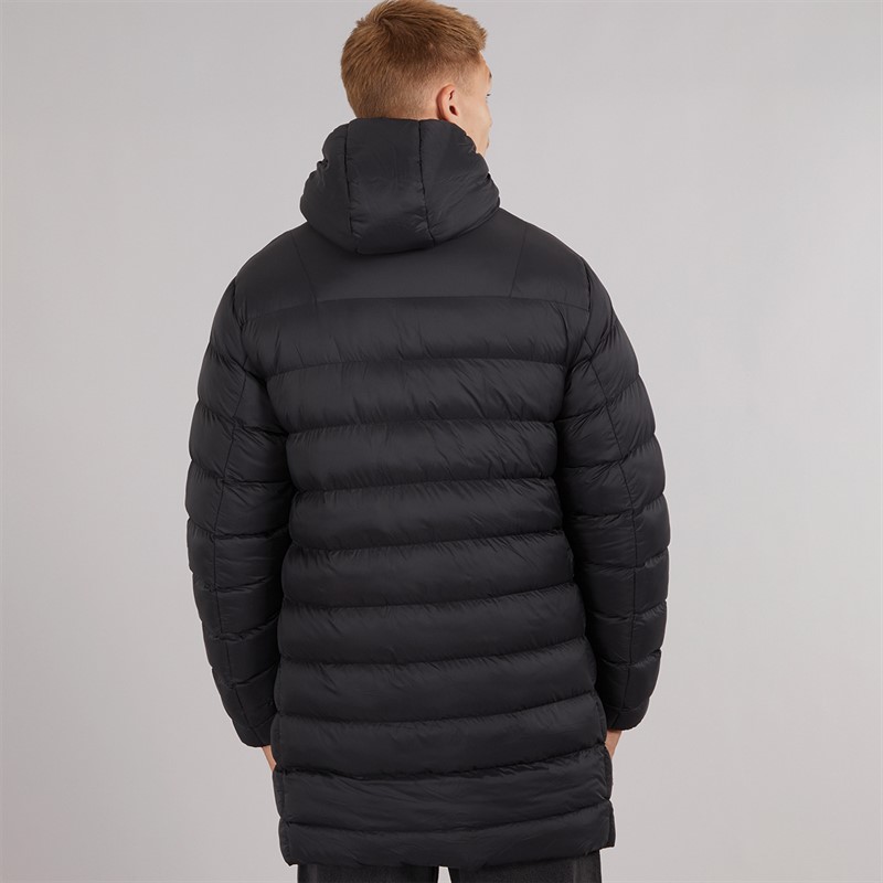 NICCE Mens Rodders Longline Puffer Jacket Black
