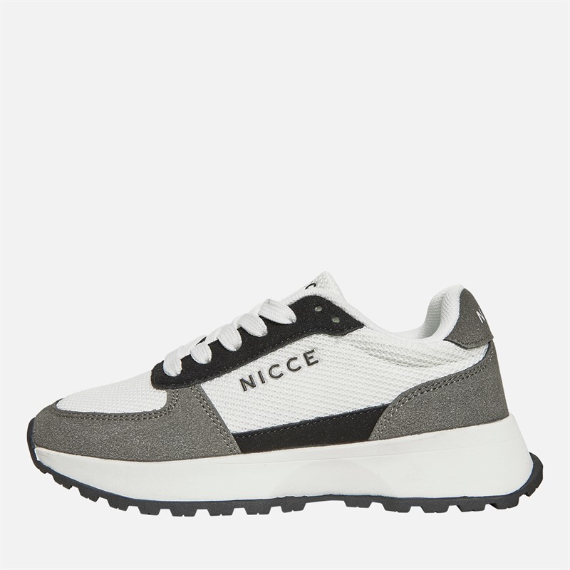 NICCE Junior Boys Dalston Trainers White/Grey - Size 1