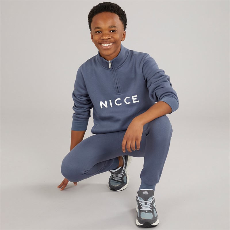NICCE Boys Naldo B 1/4 Zip Sweatshirt Indigo