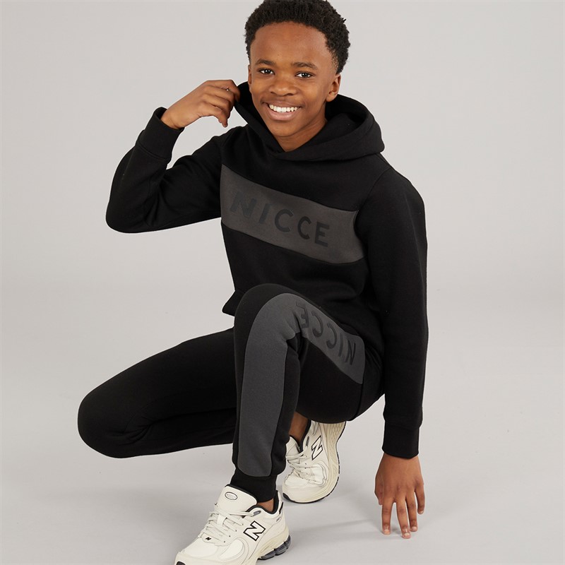 NICCE Boys Moss Tracksuit Black - Size 11/12Y