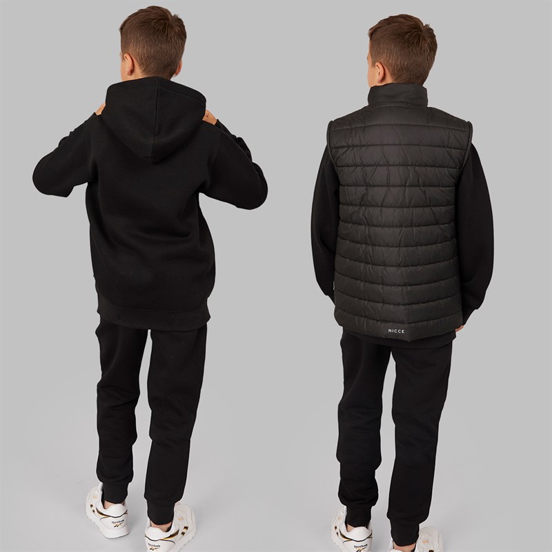 NICCE Boys Dilet Tracksuit And Gilet Three Piece Set Black