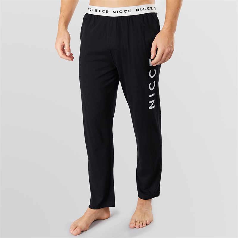 NICCE Mens Aderyn T-Shirt And Lounge Pants Set Black