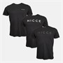 NICCE Mens Bernd Three Pack T-Shirts Black/Black/Black