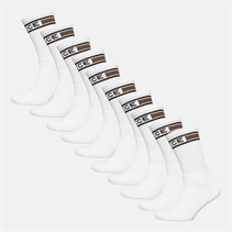NICCE Mens Torlan Ten Pack Crew Socks White