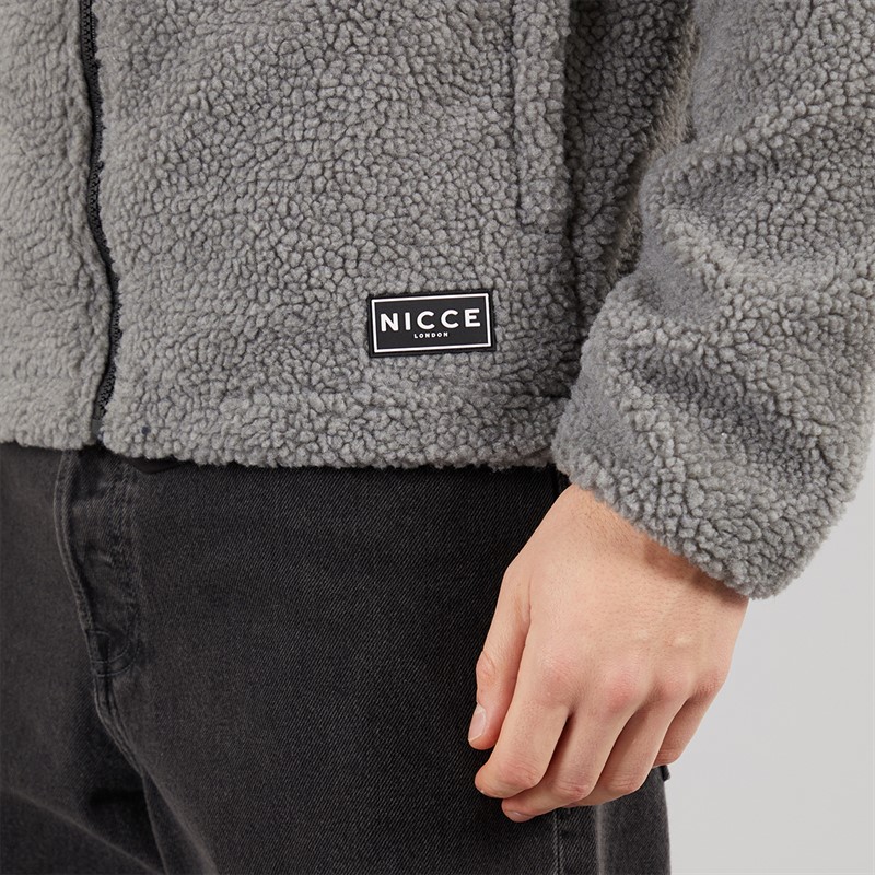 NICCE Mens Yappa Zip Through Hooded Borg Fleece Deep Navy