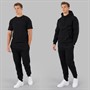 NICCE Mens Dinall Three Pack Hoodie T-Shirt And Joggers Set Black