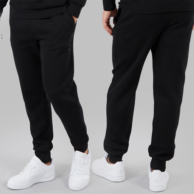 NICCE Mens Dinall Three Pack Hoodie T-Shirt And Joggers Set Black