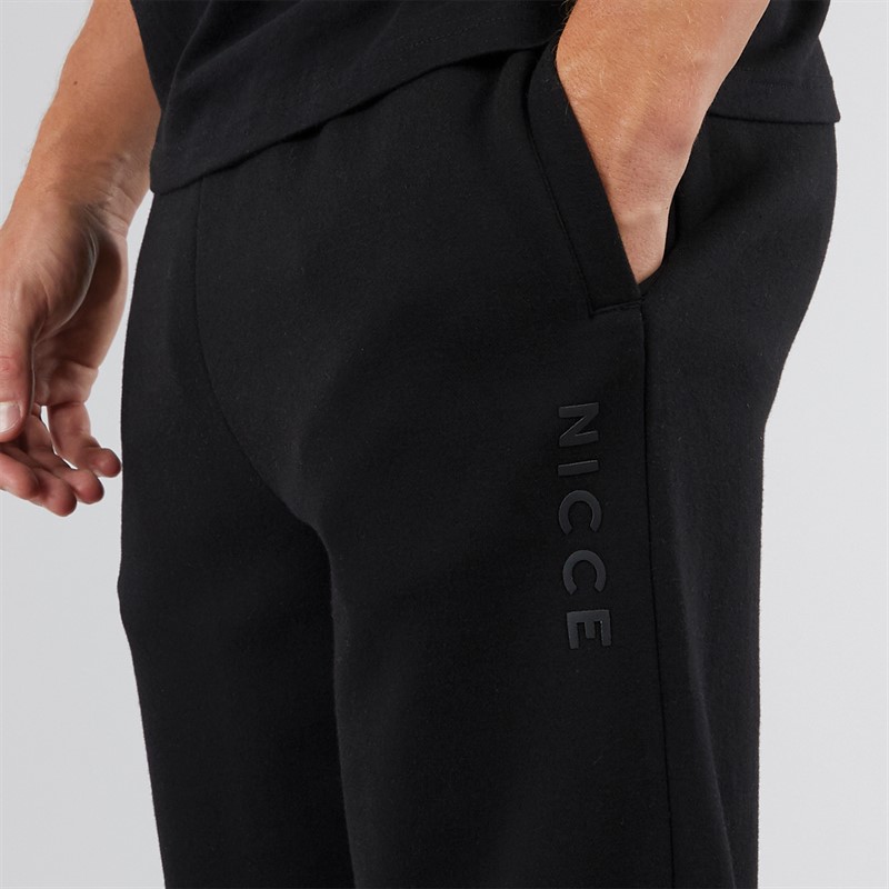 NICCE Mens Dinall Three Pack Hoodie T-Shirt And Joggers Set Black