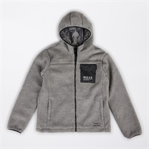 NICCE Mens Yappa Zip Through Hooded Borg Fleece Circular Grey