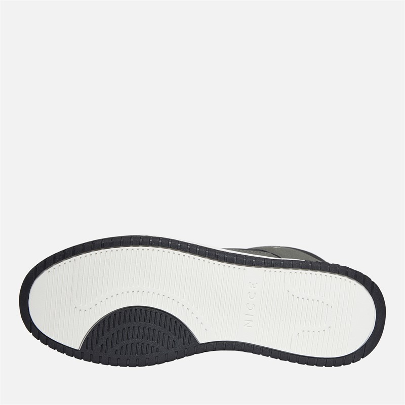 NICCE Mens Rustan Hi Top Trainers Black/Coal