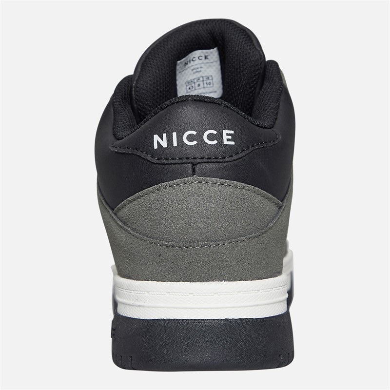 NICCE Mens Rustan Hi Top Trainers Black/Coal