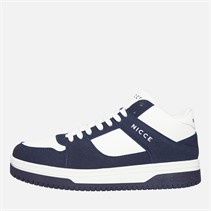 NICCE Mens Rustan Hi Top Trainers White/Navy
