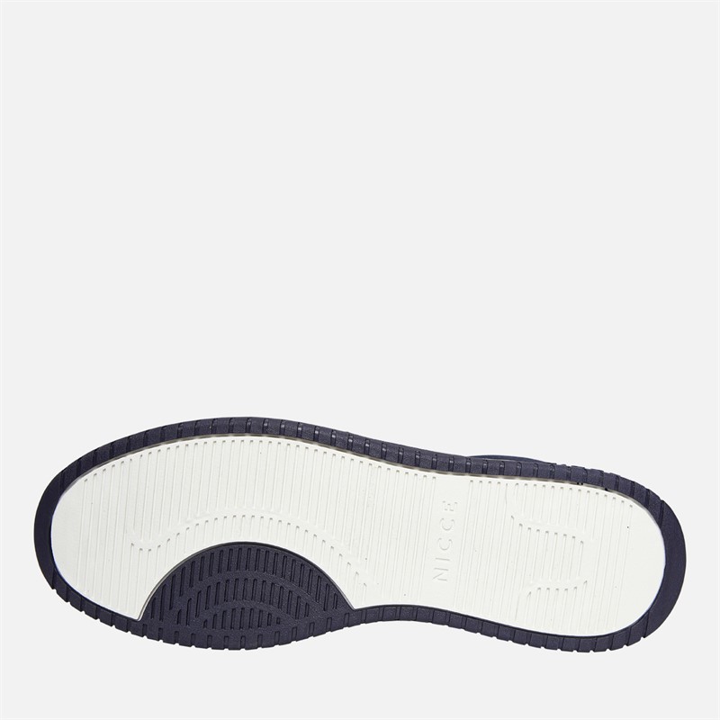 NICCE Mens Rustan Hi Top Trainers White/Navy