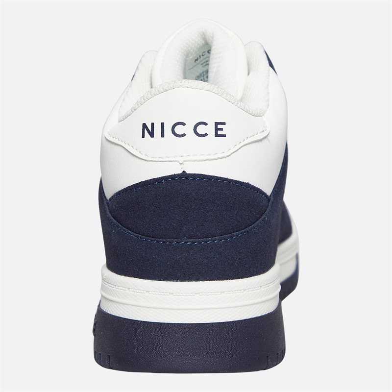 NICCE Mens Rustan Hi Top Trainers White/Navy