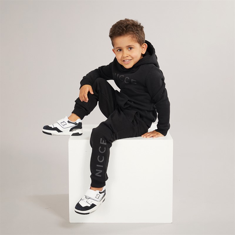 NICCE Boys Hoodie And Joggers Tracksuit Black