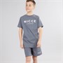 NICCE Boys Dohen T-Shirt And Shorts Co-Ord Set Steel Grey