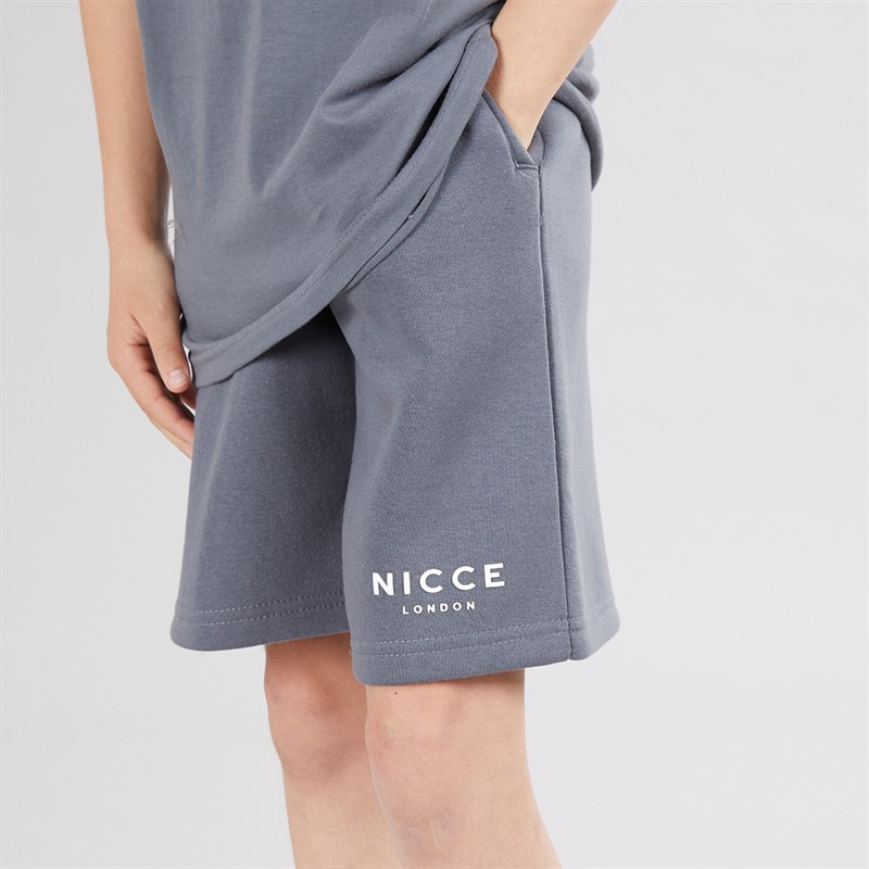 NICCE Boys Dohen T-Shirt And Shorts Co-Ord Set Steel Grey