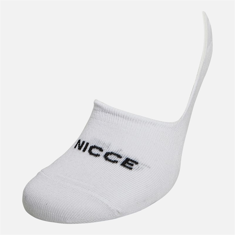 NICCE Mens Aries Five Pack Invisible Socks White