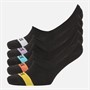 NICCE Mens Castor Five Pack Invisible Socks Black