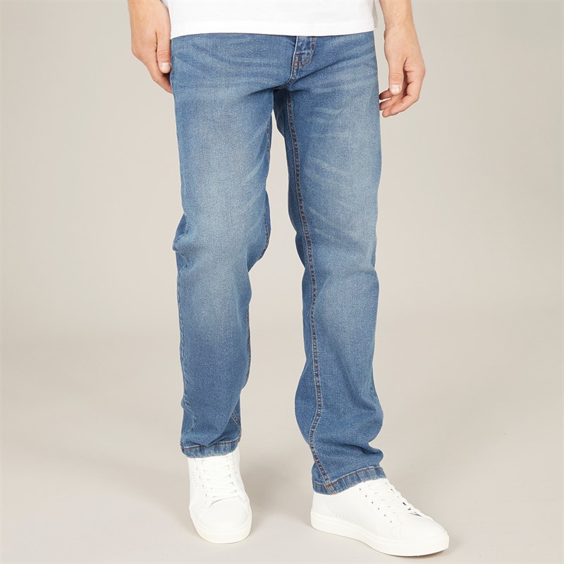 NICCE Mens Sanjof Regular Fit Jeans Indigo Wash - Size 34/32