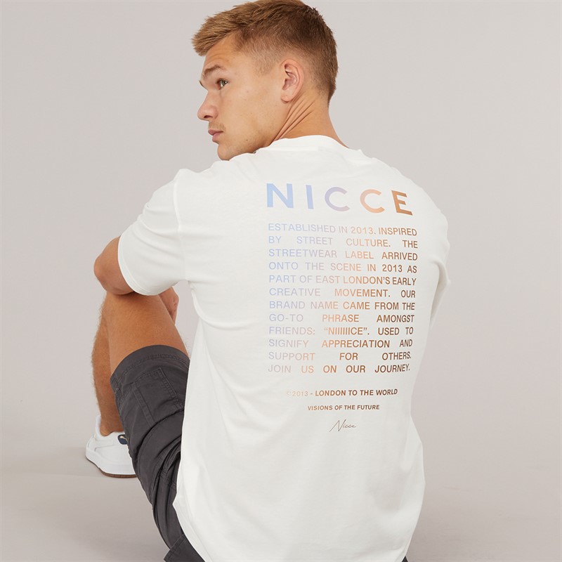 NICCE Mens Typa T-Shirt Off White - Size M