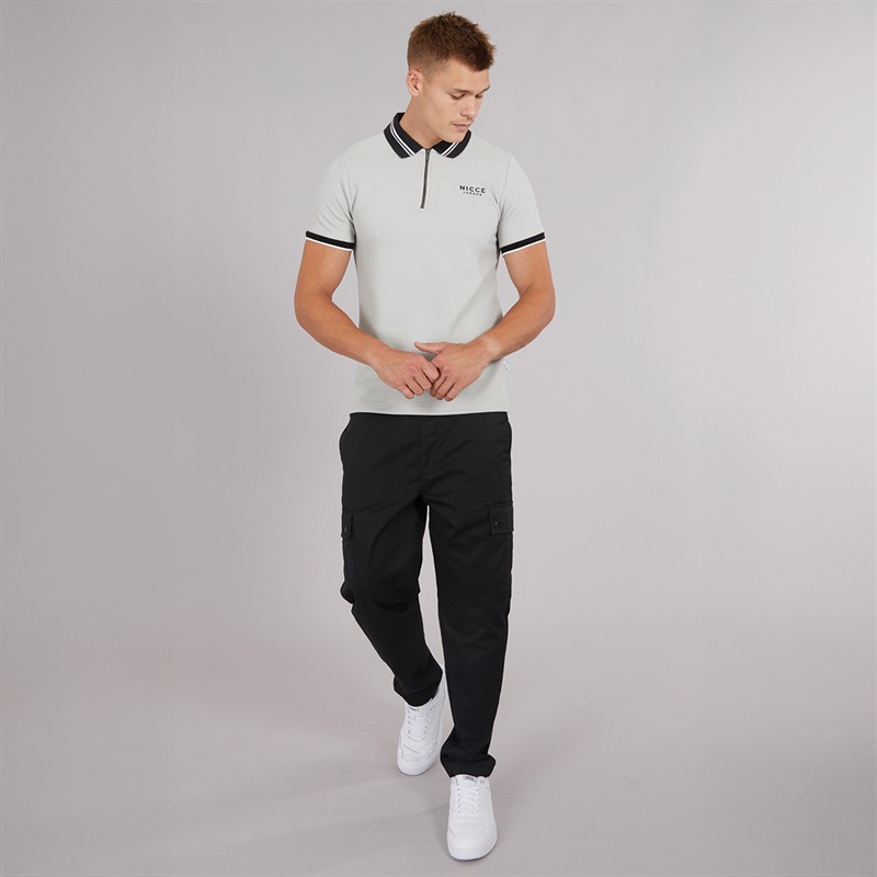 NICCE Mens Shoran Polo Shirt Chalk Grey