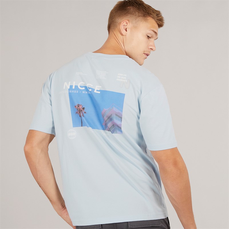 NICCE Mens Resort T-Shirt Ice Blue - Size S