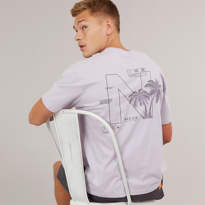 NICCE Mens Palm T-Shirt Mauve