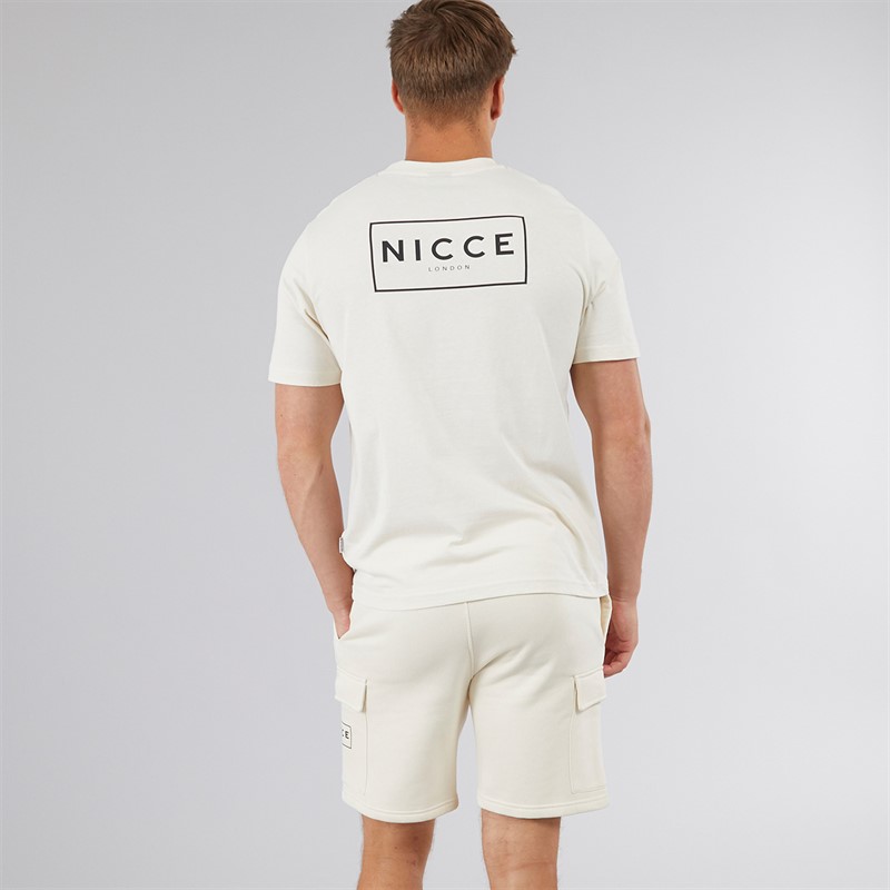 NICCE Mens Tradfri T-Shirt And Shorts Co-Ord Ivory