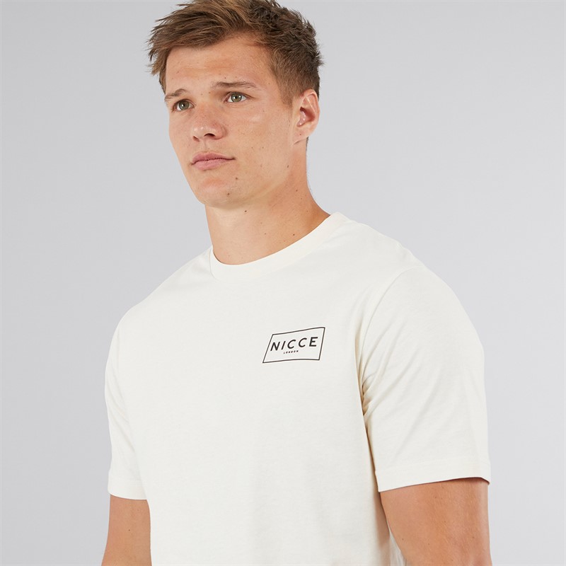 NICCE Mens Tradfri T-Shirt And Shorts Co-Ord Ivory